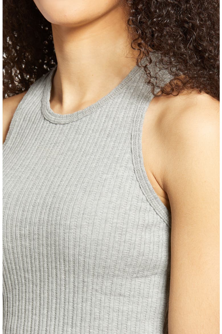 Urban Outfitters Ribbed Racerback Tank, Alternate, color, SLATE