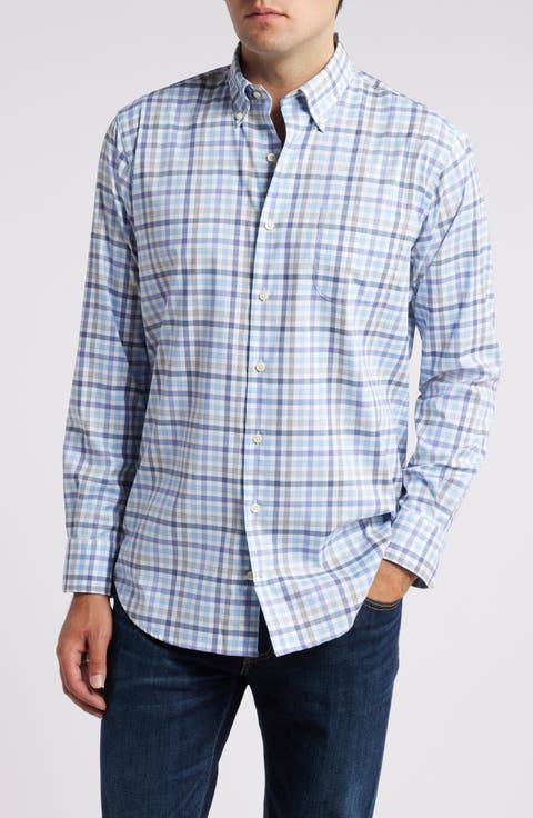 Chambly Crown Lite Check Performance Button-Down Shirt