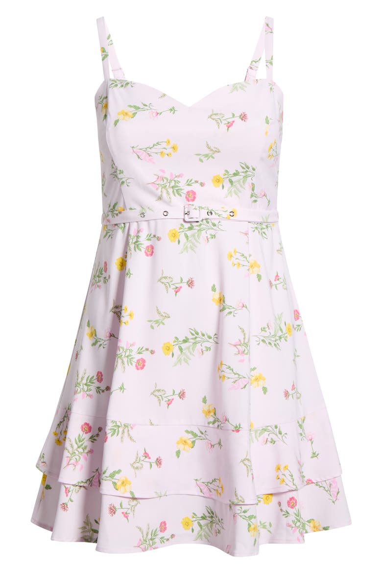 Margote Floral Mel Ruffle Minidress, Alternate, color, BLUSH-PINK