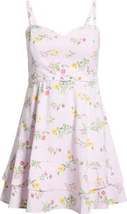 SUGARLIPS Margote Floral Mel Ruffle Minidress