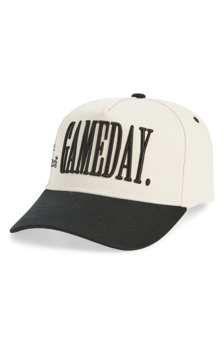KenzKustomz Gameday Canvas Snapback Baseball Cap, Main, color, Black Canvas