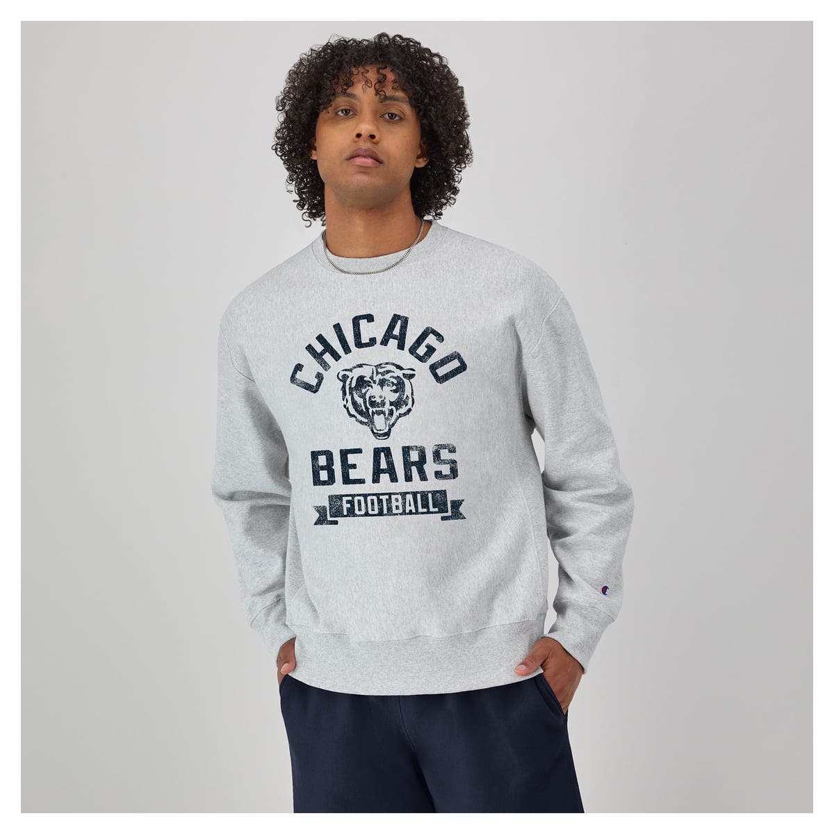 Champion Men's Champion Heather Gray Chicago Bears Reverse Weave Fleece ...