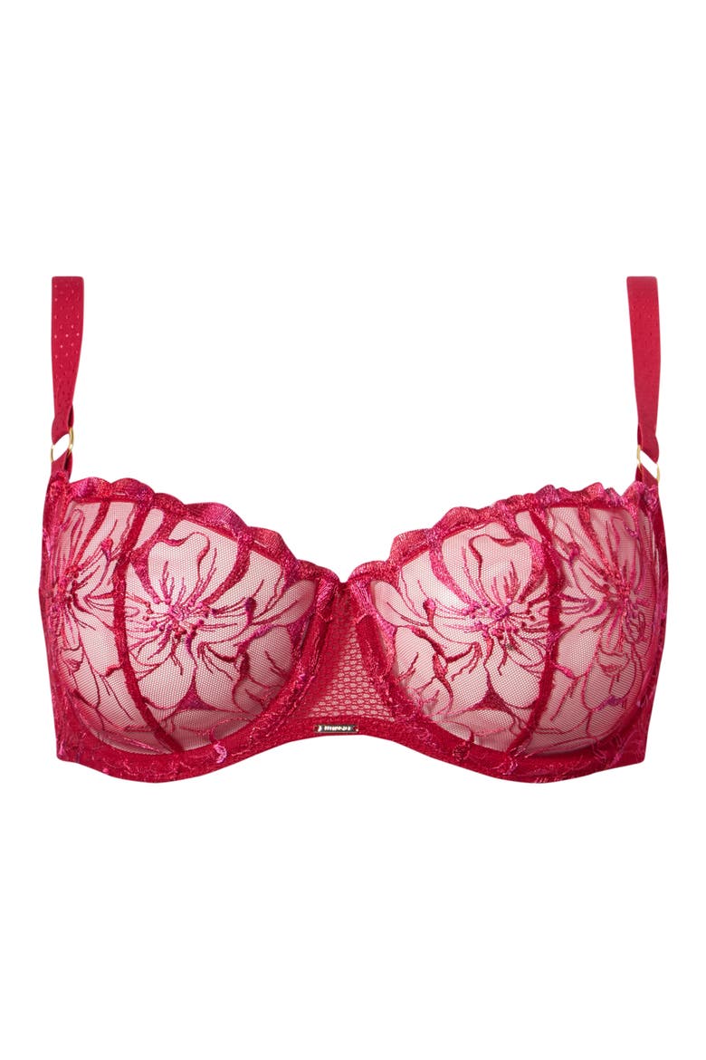 Fleurs Demi Bra, Alternate, color, CANDY APPLE SHADES