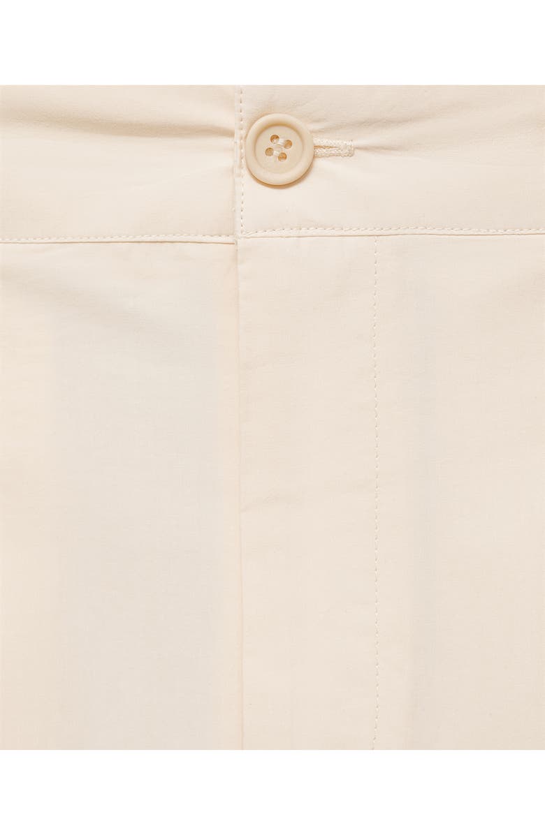 MANGO Pleated Midi Skirt, Alternate, color, Ecru