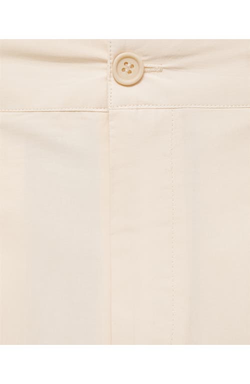 Shop Mango Pleated Midi Skirt In Ecru