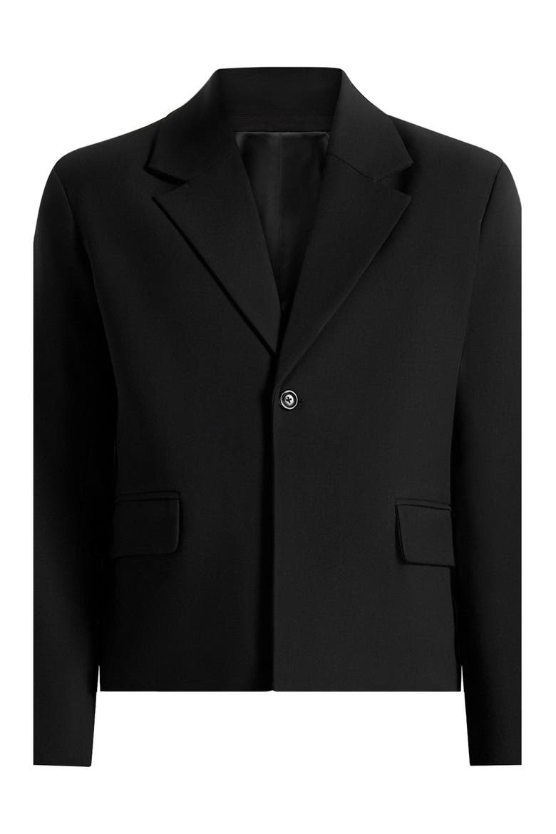 Silas Tailored Cropped Blazer, Alternate, color, Black