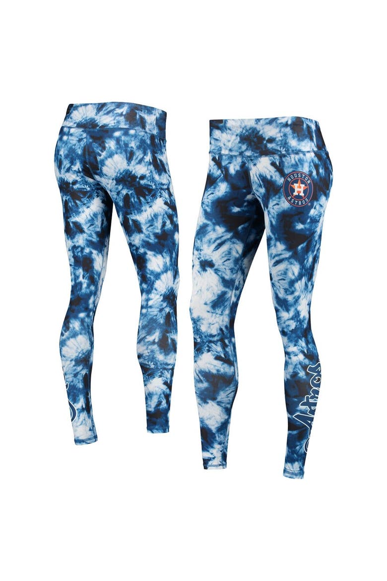 Women's FOCO Navy Houston Astros Tie-Dye Leggings, Alternate, color, Navy