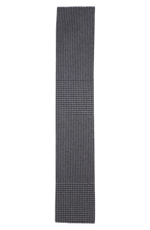 Andrew Stewart Houndstooth Cashmere Scarf In Black