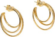 NATIVE GEM Triple Threat Hoop Earrings