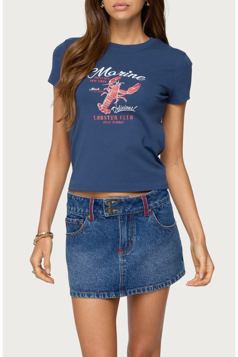 Lobster Club Graphic T-Shirt, Main, color, BLUE