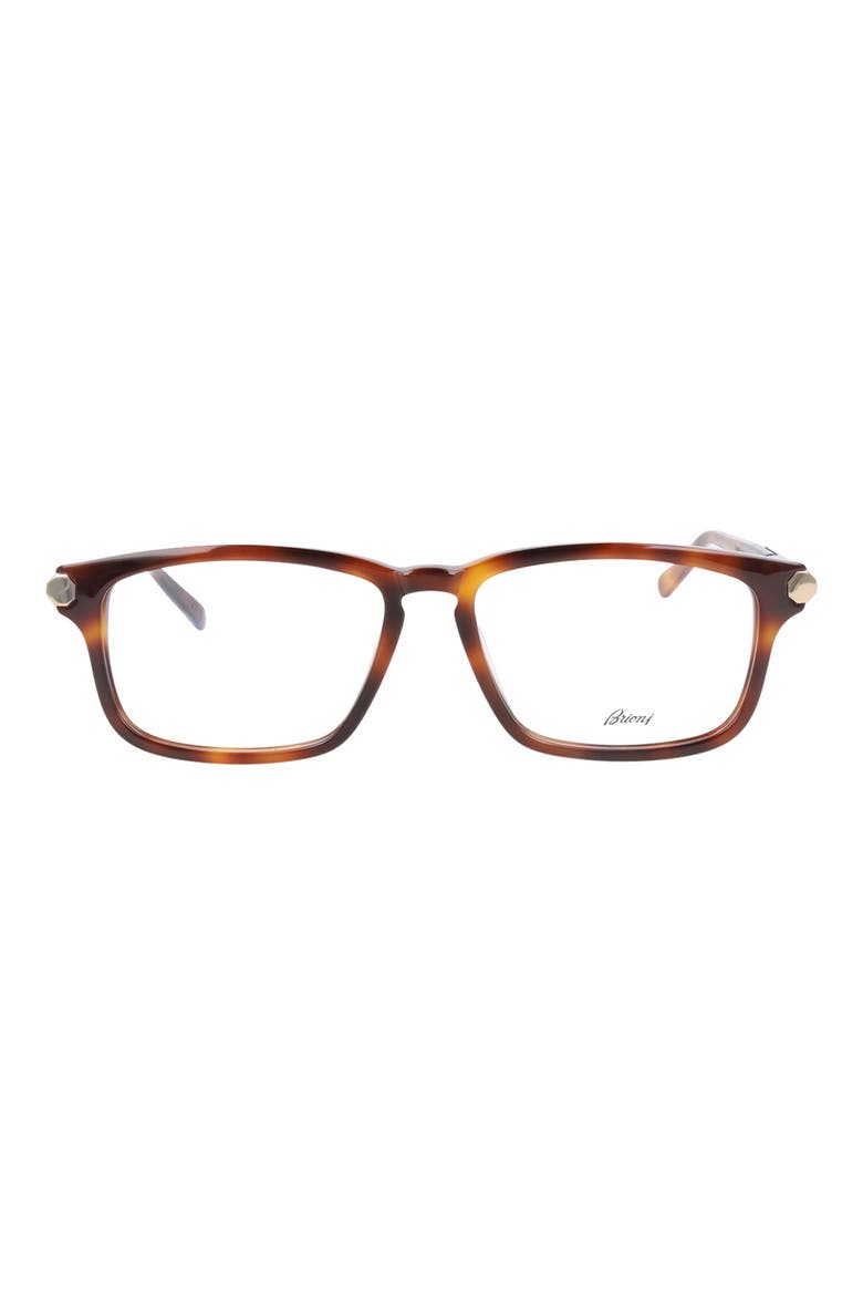 Novelty 55mm Rectangle Optical Glasses, Main, color, HAVANA HAVANA TRANSPARENT