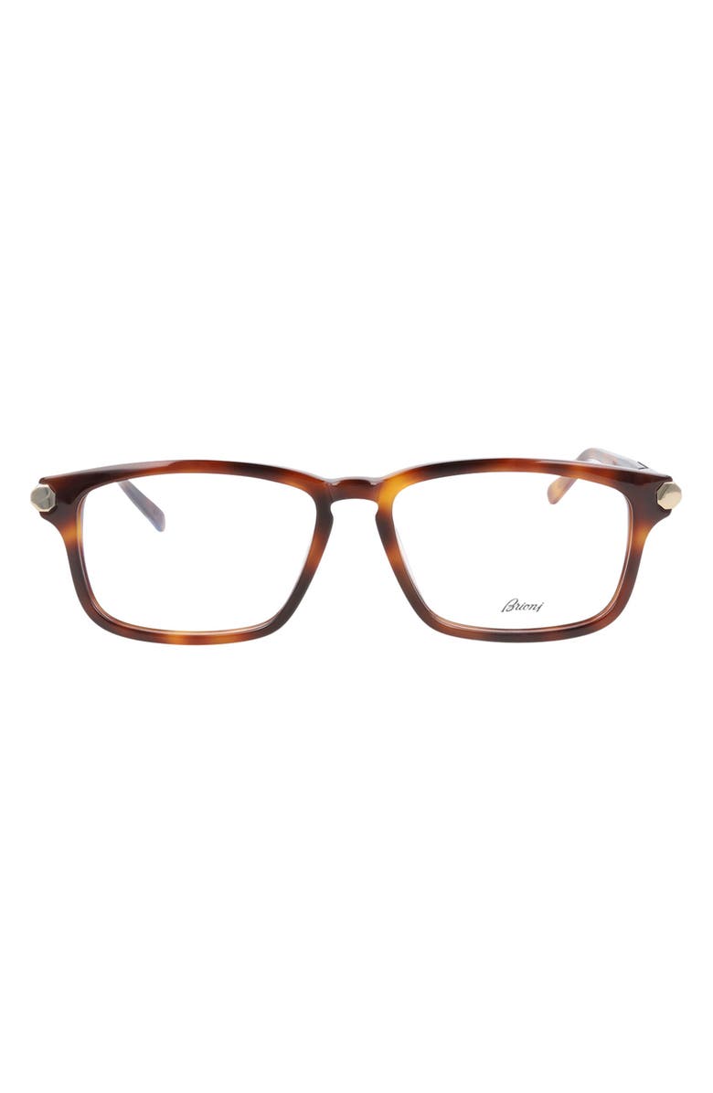 Brioni Novelty 55mm Rectangle Optical Glasses, Main, color, 