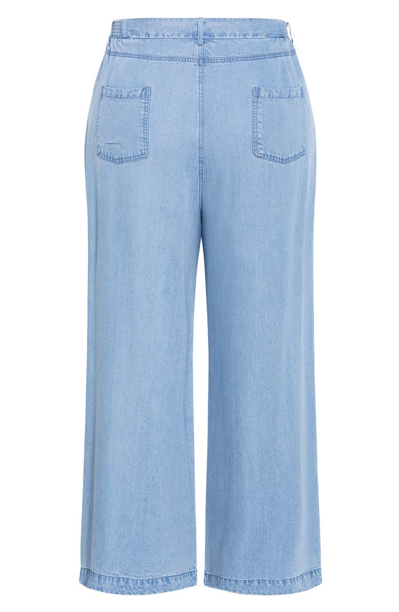 City Chic Evani Wide Leg Denim Pants, Alternate, color, Light Wash