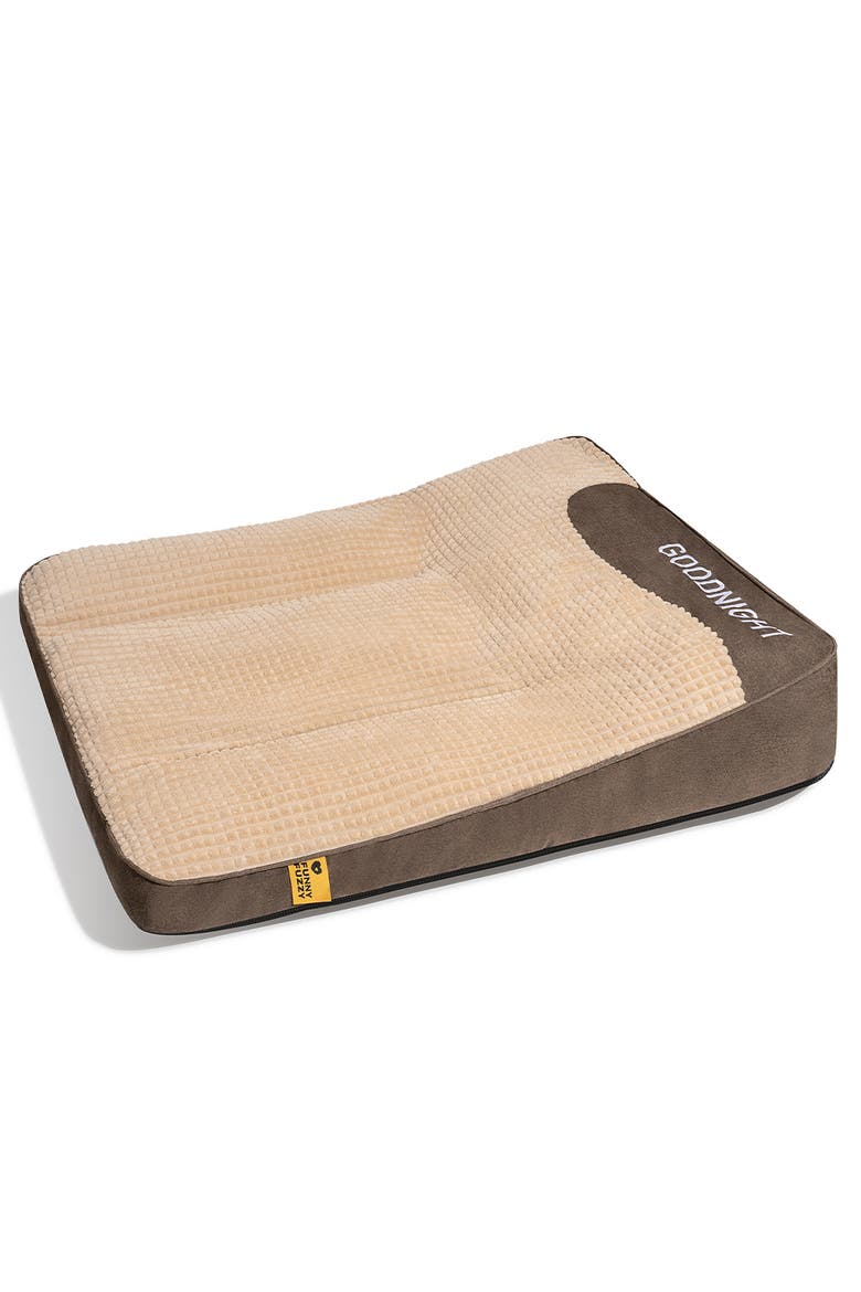 Scratch-resistant Dog Cushion Bed, Main, color, Brown