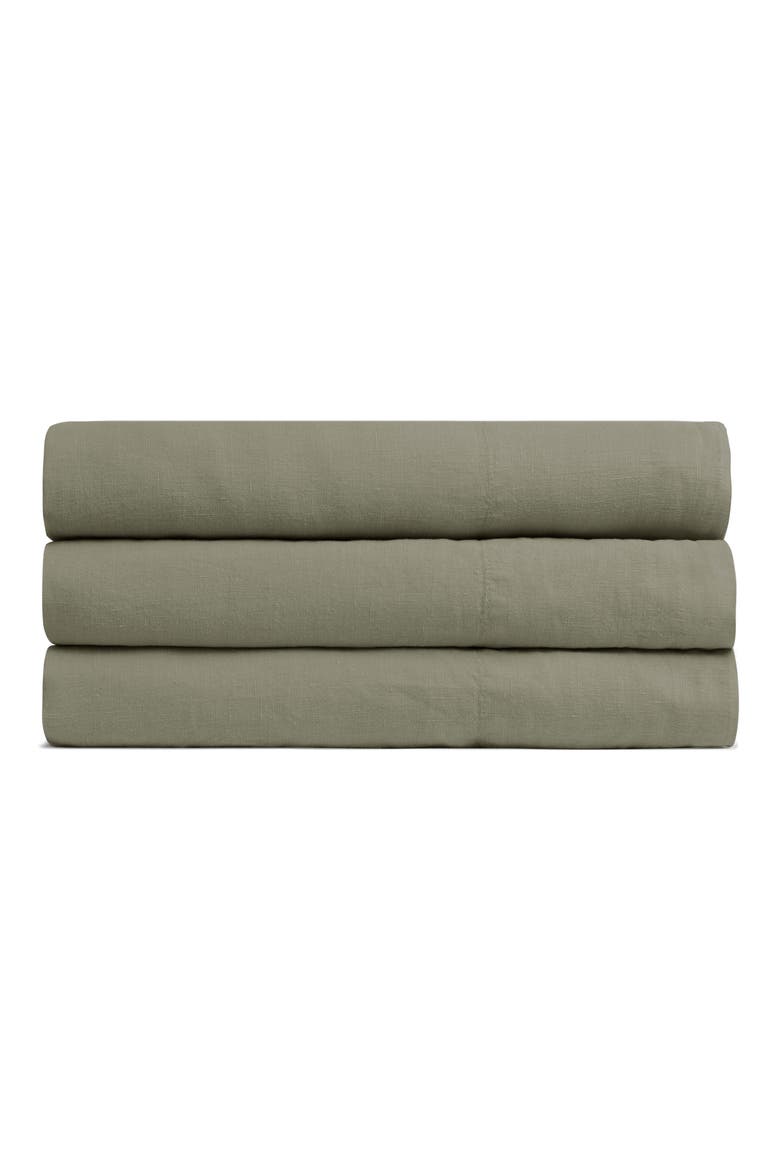 Linen Top Sheet, Main, color, MOSS