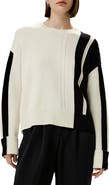 Lilysilk Women's Bicolor Stripe Knit Wool Sweater