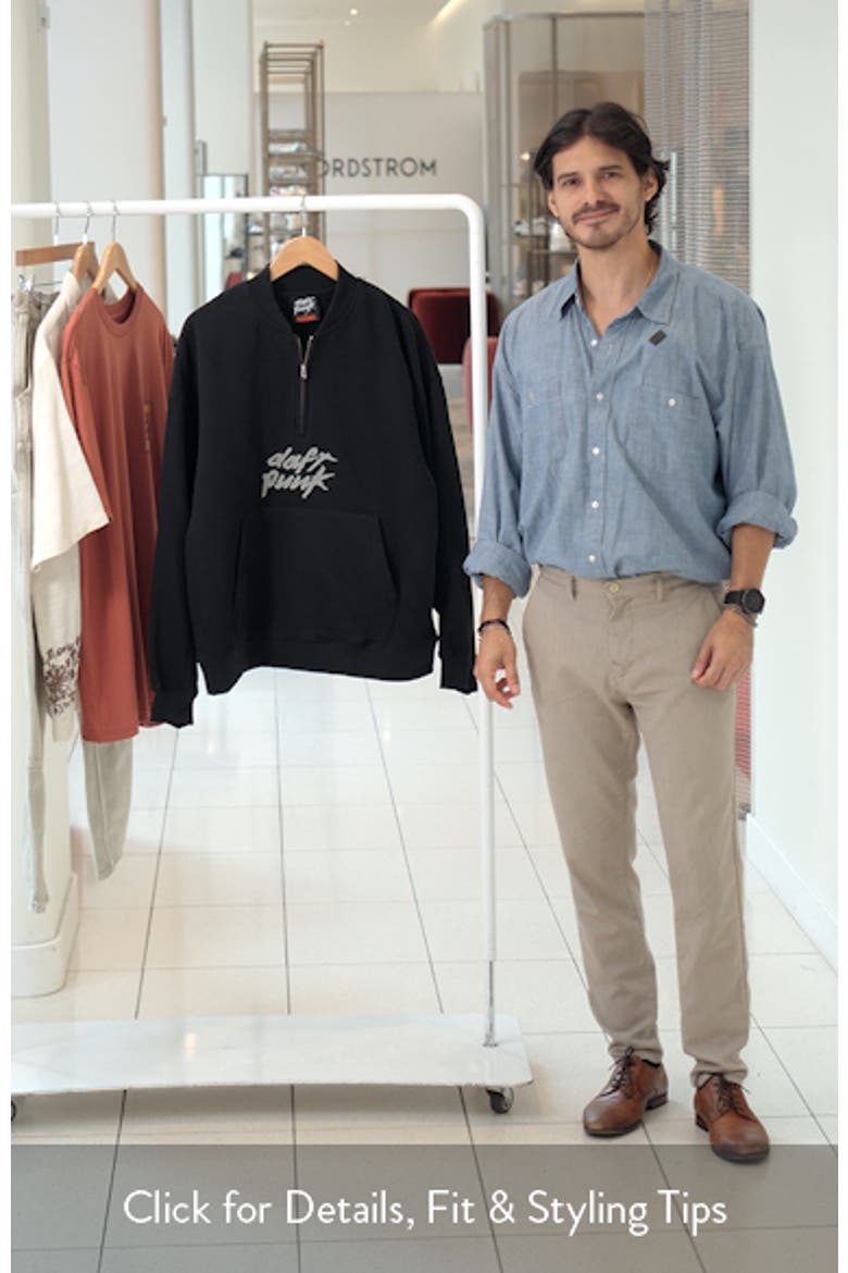 x Daft Punk Primetime Quarter Zip Sweatshirt (Men) | Nordstrom