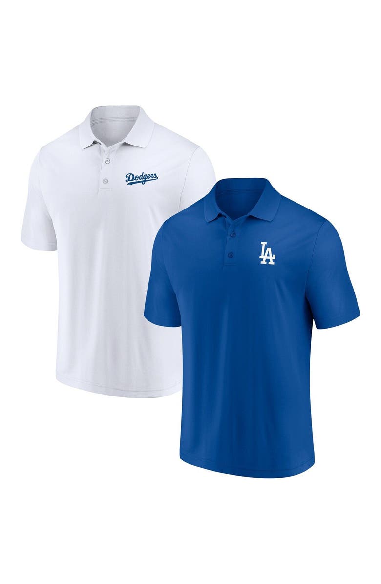 FANATICS Men's Fanatics Branded Royal/White Los Angeles Dodgers Dueling Logos Polo Combo Set, Main, color, Royal
