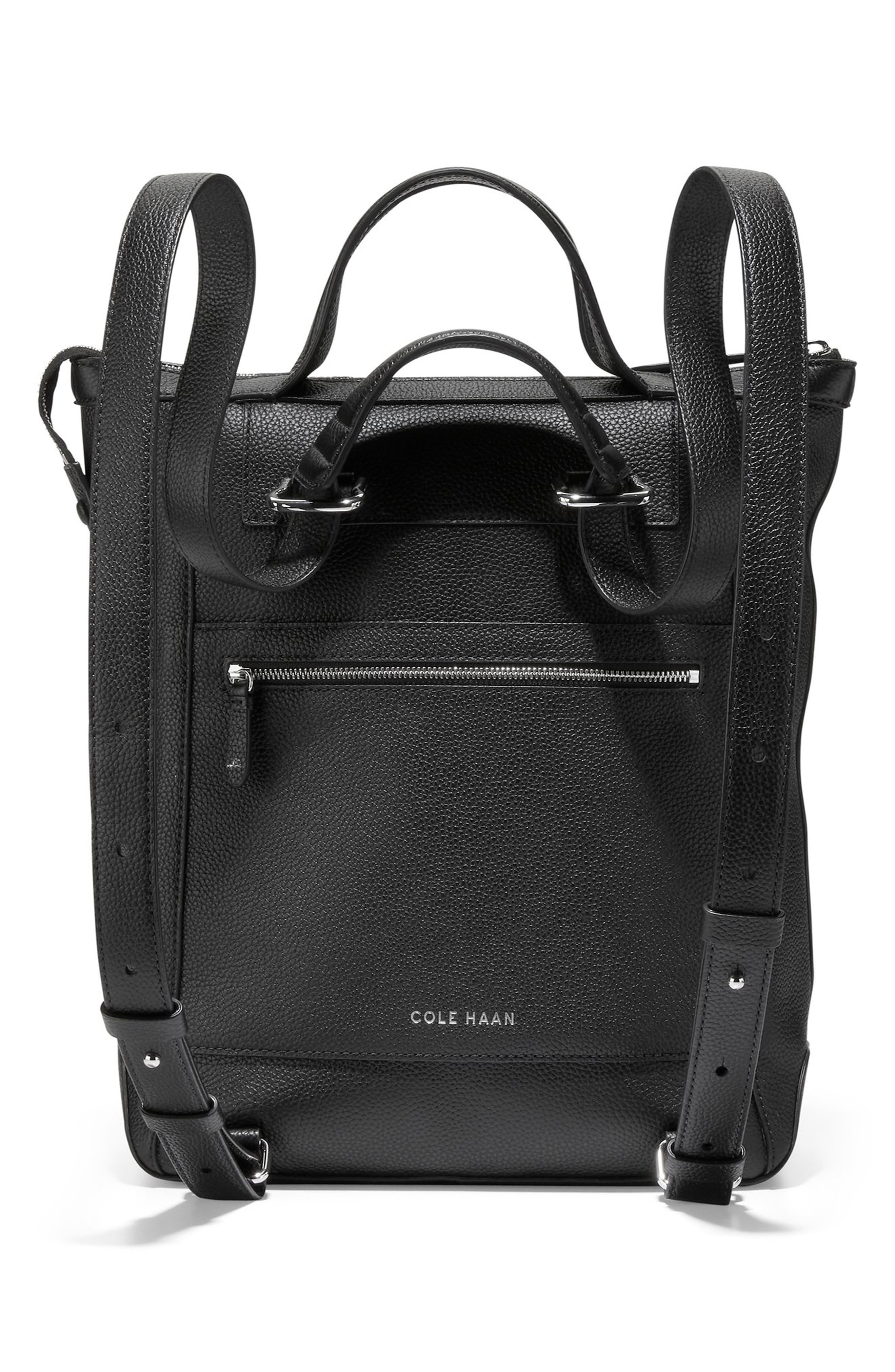 Cole Haan Small Grand Ambition Leather Convertible Luxe Backpack, Alternate, color, 