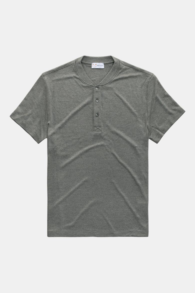 Henley Short Sleeve Viscose Interlock, Main, color, Mais Grey