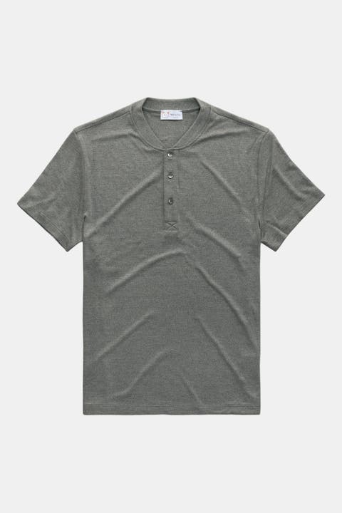 Henley Short Sleeve Viscose Interlock