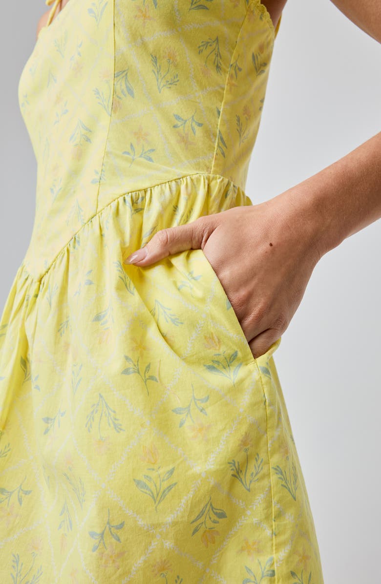 Florence by Mills Lace Trim Tie Strap Minidress, Alternate, color, Capri Floral