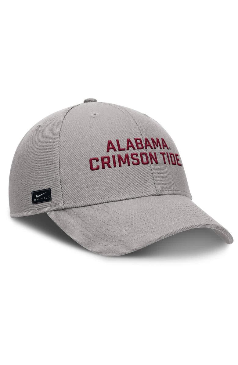 Nike Men's Nike Gray Alabama Crimson Tide Rise Practice Adjustable Hat, Alternate, color, Gray