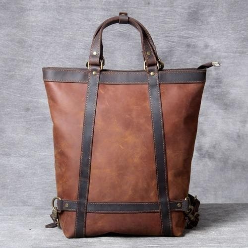STEEL HORSE LEATHER The Icarus | Handmade Vintage Leather Backpack, Main, color, Brown