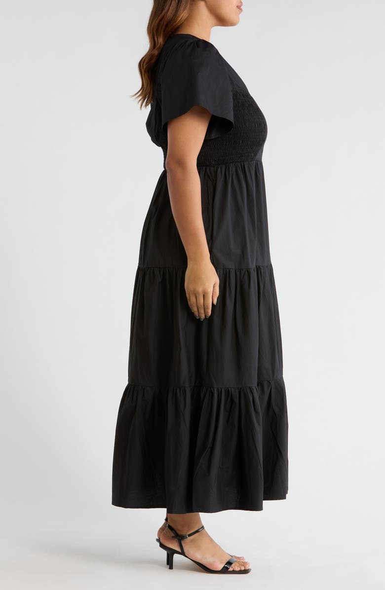 SUGARLIPS Alexis Poplin Tiered Midi Dress, Alternate, color, 