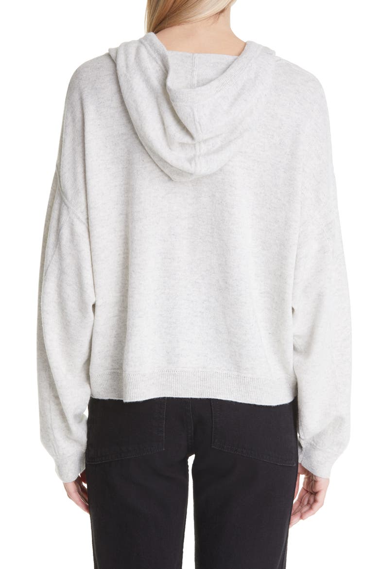 Linosa Cashmere Hoodie, Alternate, color, LIGHT GREY MELANGE