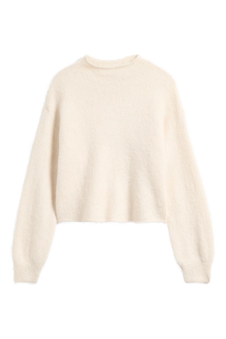 Suri Alpaca Blend Funnel Neck Sweater, Alternate, color, CREAM