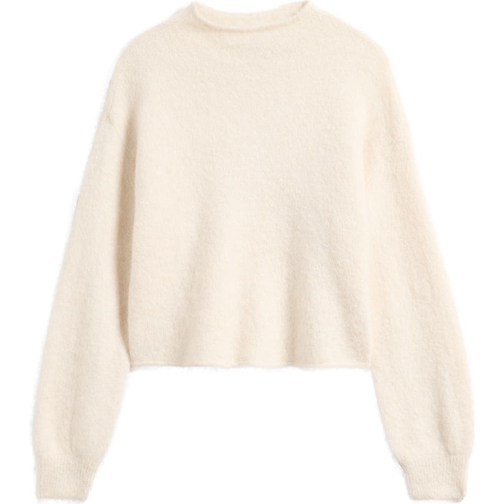 Marine Layer Suri Alpaca Blend Funnel Neck Sweater In Neutral