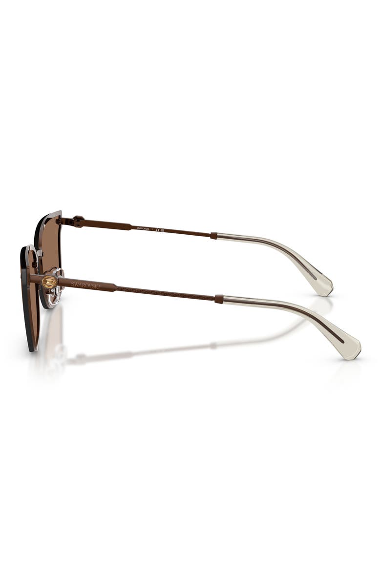 62mm Irregular Sunglasses, Alternate, color, BROWN/ DARK BROWN