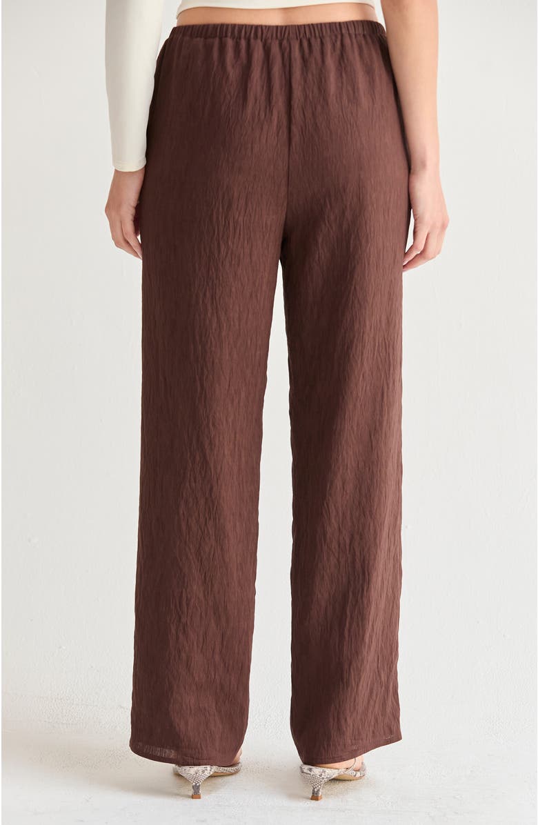 CRESCENT Easy Wear Textured Woven Pants, Alternate, color, Brown