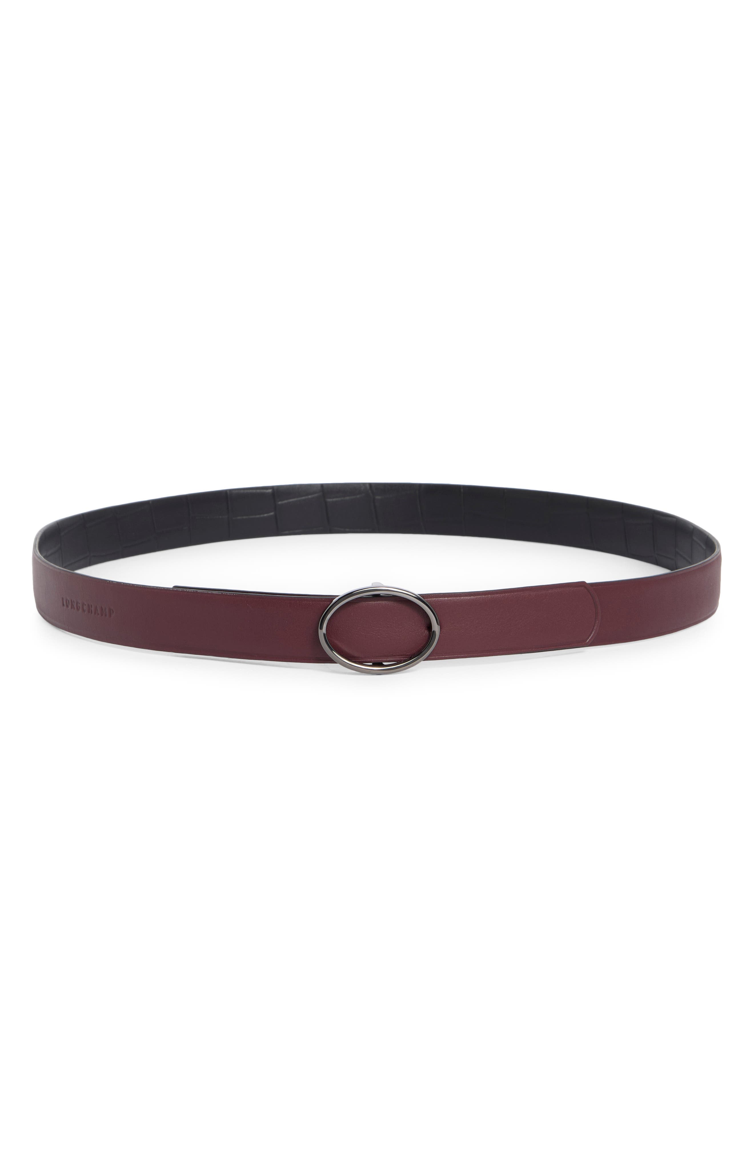 Longchamp Reversible Leather Belt