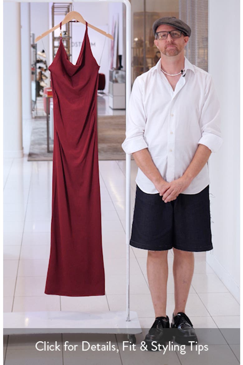 Thalina Drape Halter Gown video