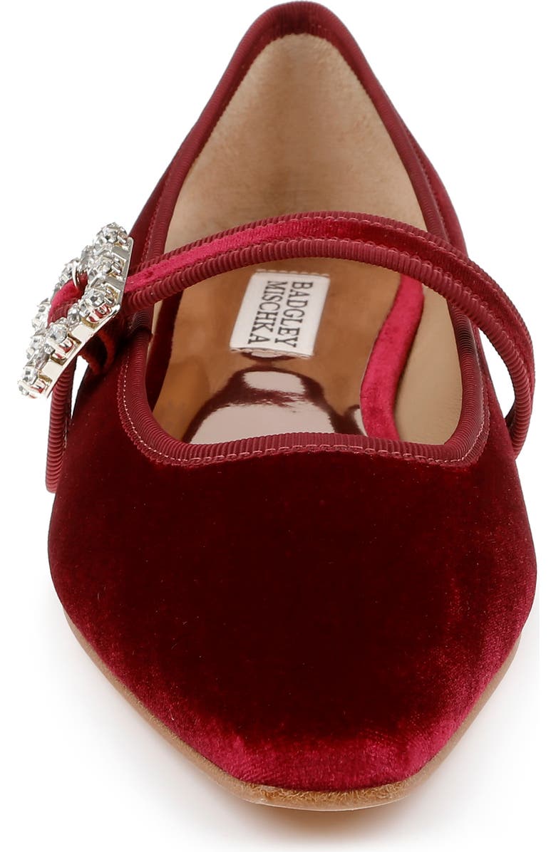 Badgley Mischka Collection Brystol Mary Jane Flat, Alternate, color, Red Velvet