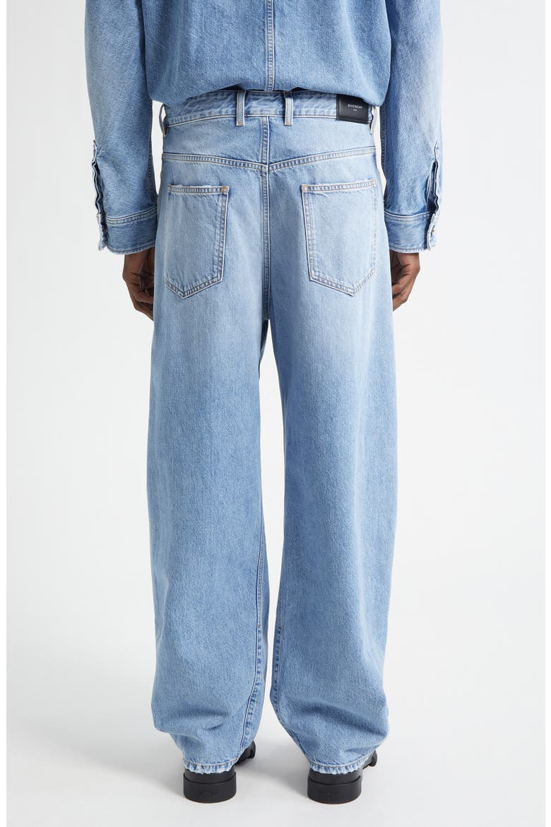 Couture Seam Straight Leg Jeans, Alternate, color, LIGHT BLUE