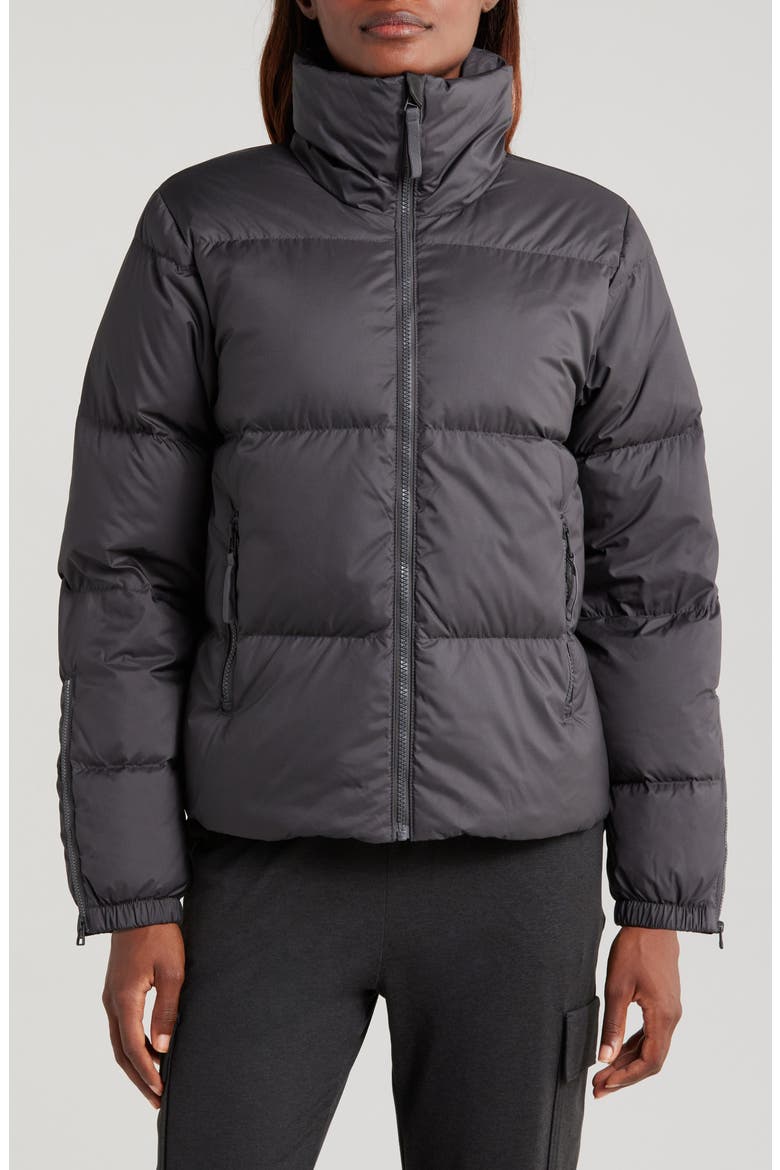 Hillside Down Jacket, Alternate, color, BLACK