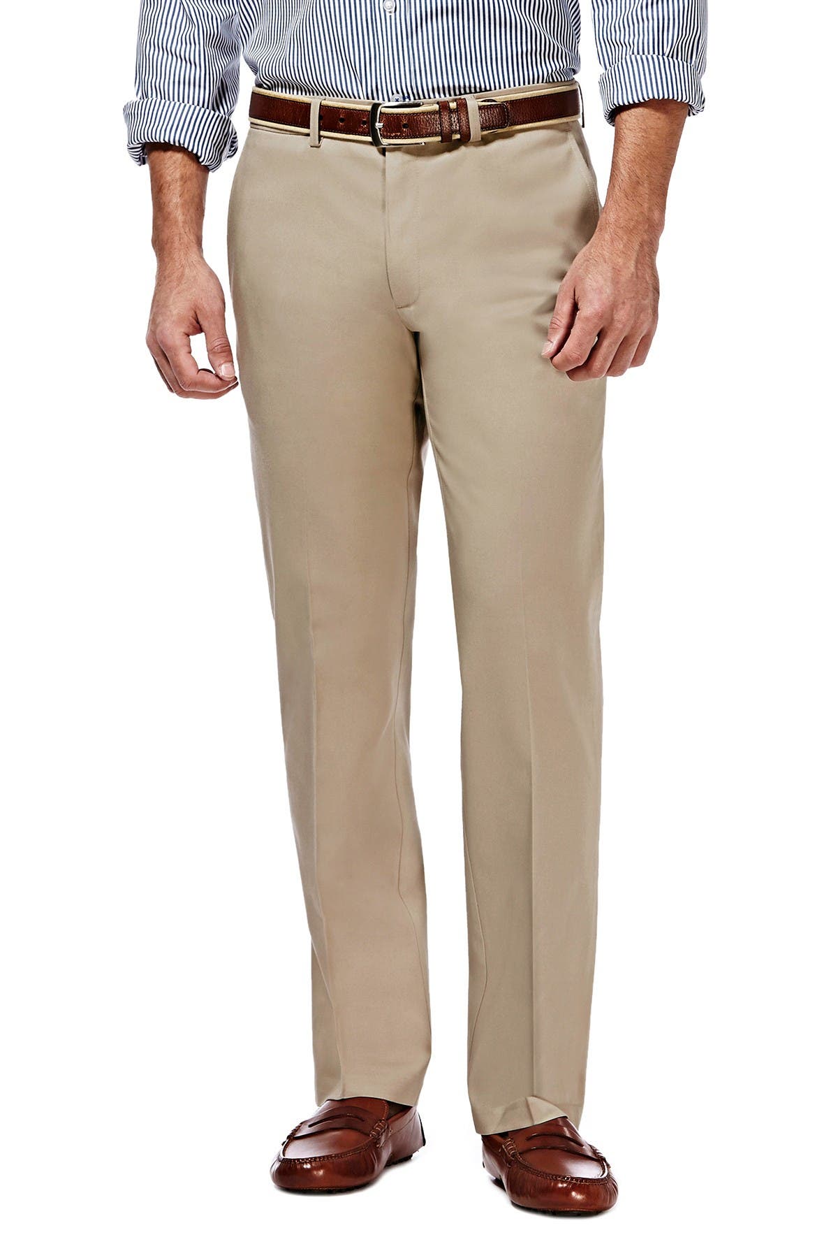 HAGGAR Premium No Iron Khaki Straight Fit Pant