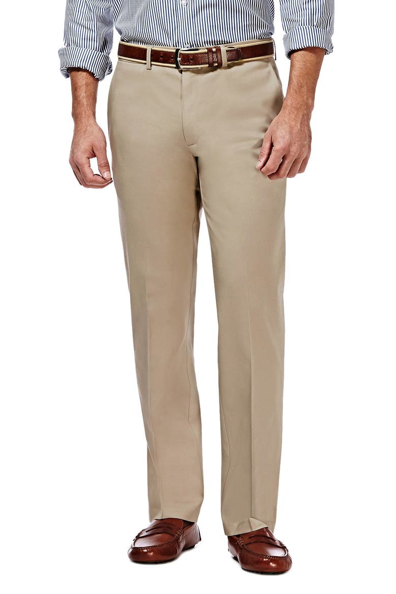 Premium No Iron Khaki Straight Fit Pant, Main, color, KHAKI