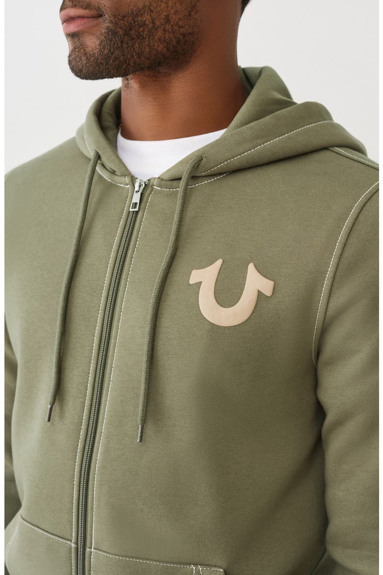 Floating Horseshoe Zip Hoodie, Alternate, color, KALAMATA