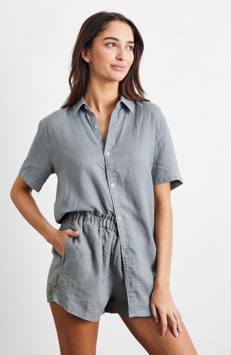 Bed Threads Linen Shorts, Alternate, color,