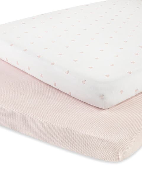 Gingham Bear Collection Baby Fitted Pack n Play - Mini Crib Sheet 2 Packs