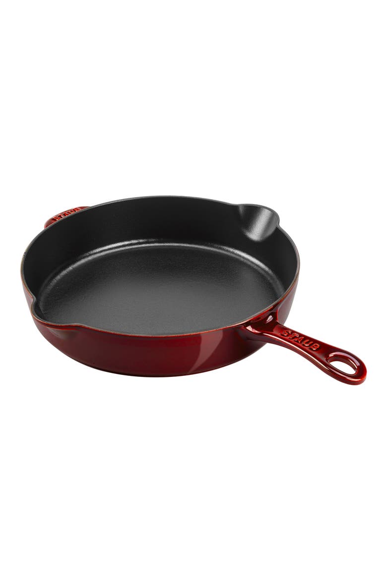 11-Inch Enameled Cast Iron Traditional Skillet, Main, color, GRENADINE