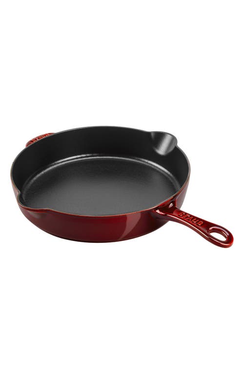 Staub 11-inch Enameled Cast Iron Traditional Skillet In Red