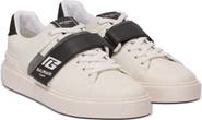Balmain Calfskin B-Court trainers with PB tongue