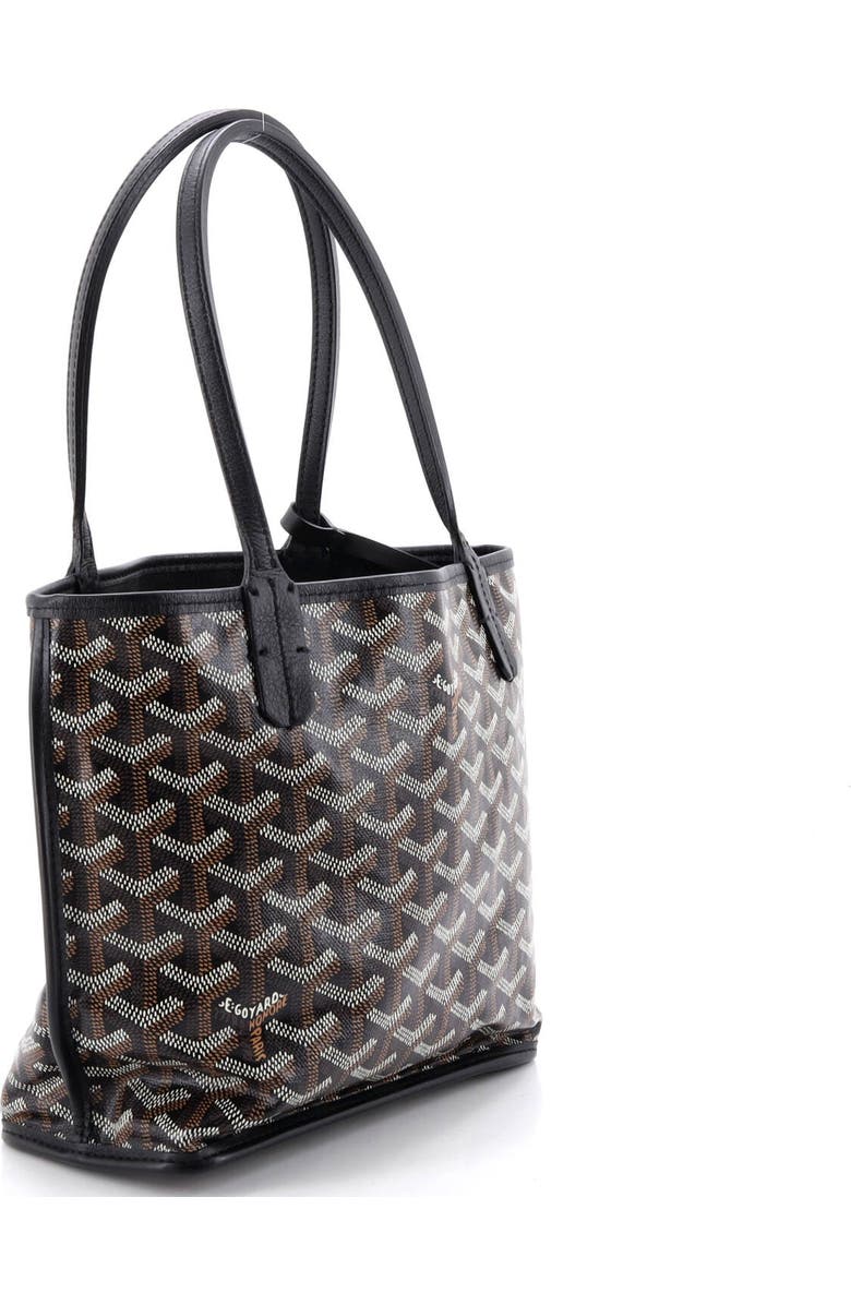 Pre-Owned Goyard Anjou Reversible Tote Coated Canvas Mini, Alternate, color, Black