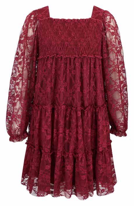 Kids' Lace Tiered Dress