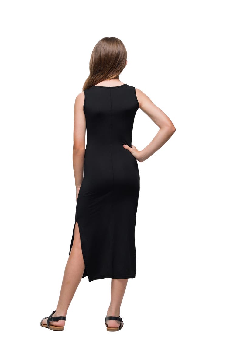 24sevenKid Side Slit Maxi Dress, Alternate, color, Black